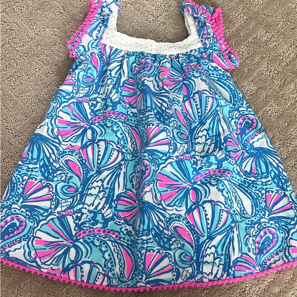 Baby/toddler Girl Lilly Pulitzer dress with and blue and pink pattern size 2T